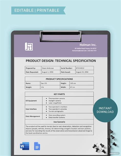 Technical Details & Specifications 